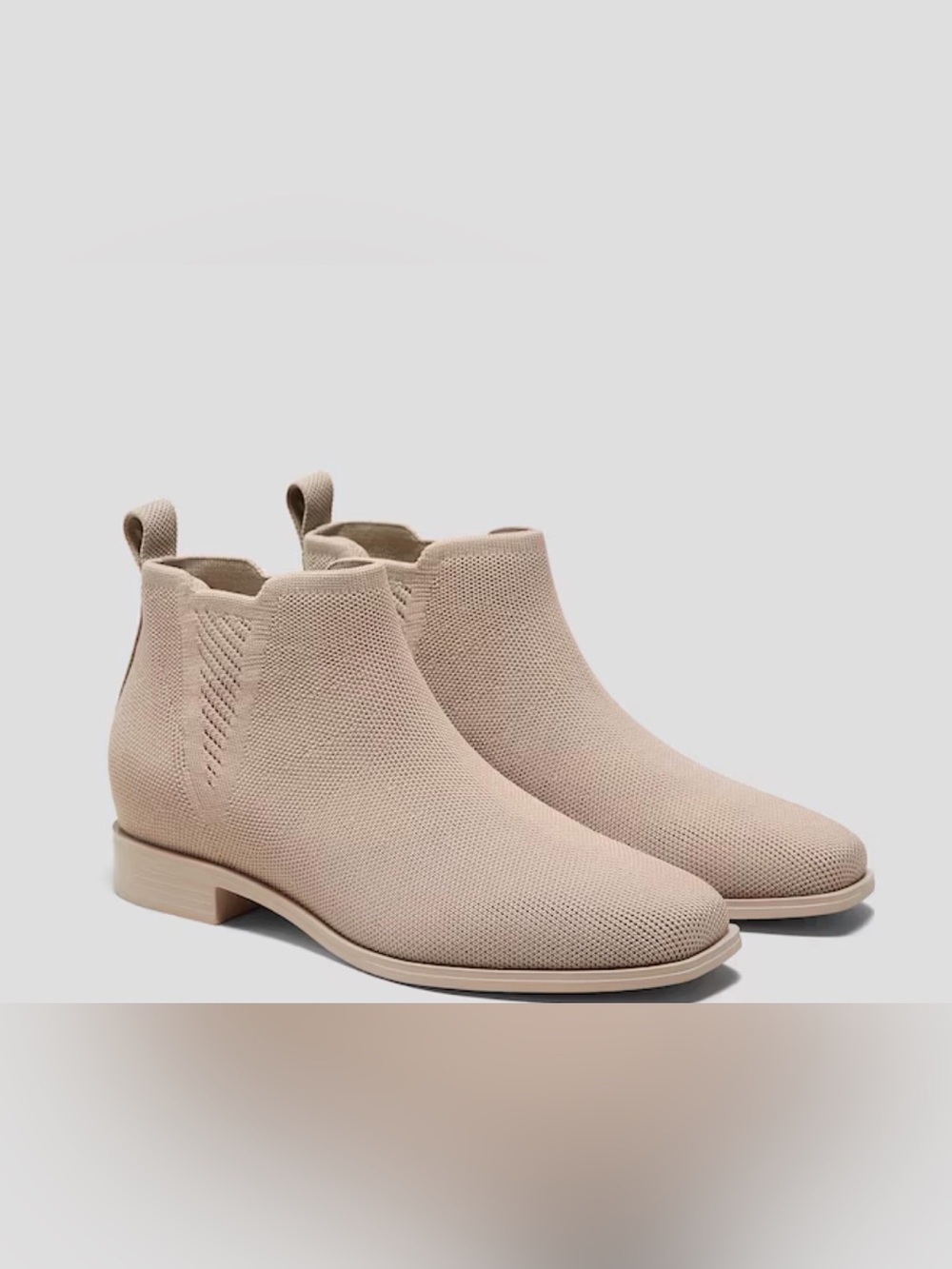 Vivaia Ryan Slip-on Chelsea Square Toe Boot in Warm Taupe